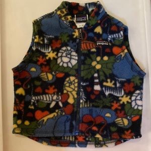 Fun pattered Patagonia fleece vest